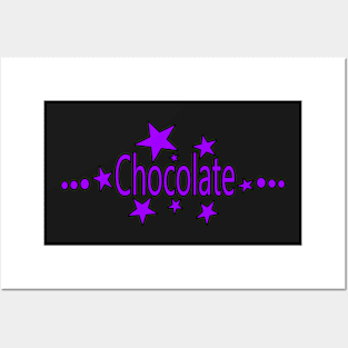 Fun Purple and White Chocolate Sticker Posters and Art